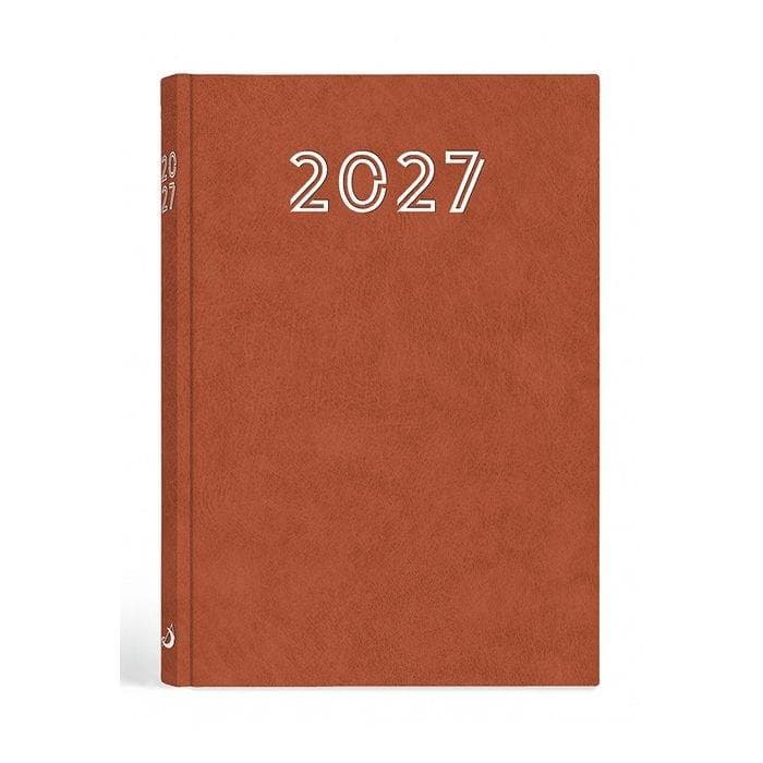 Terminarz 2027 A5 standard brązowy