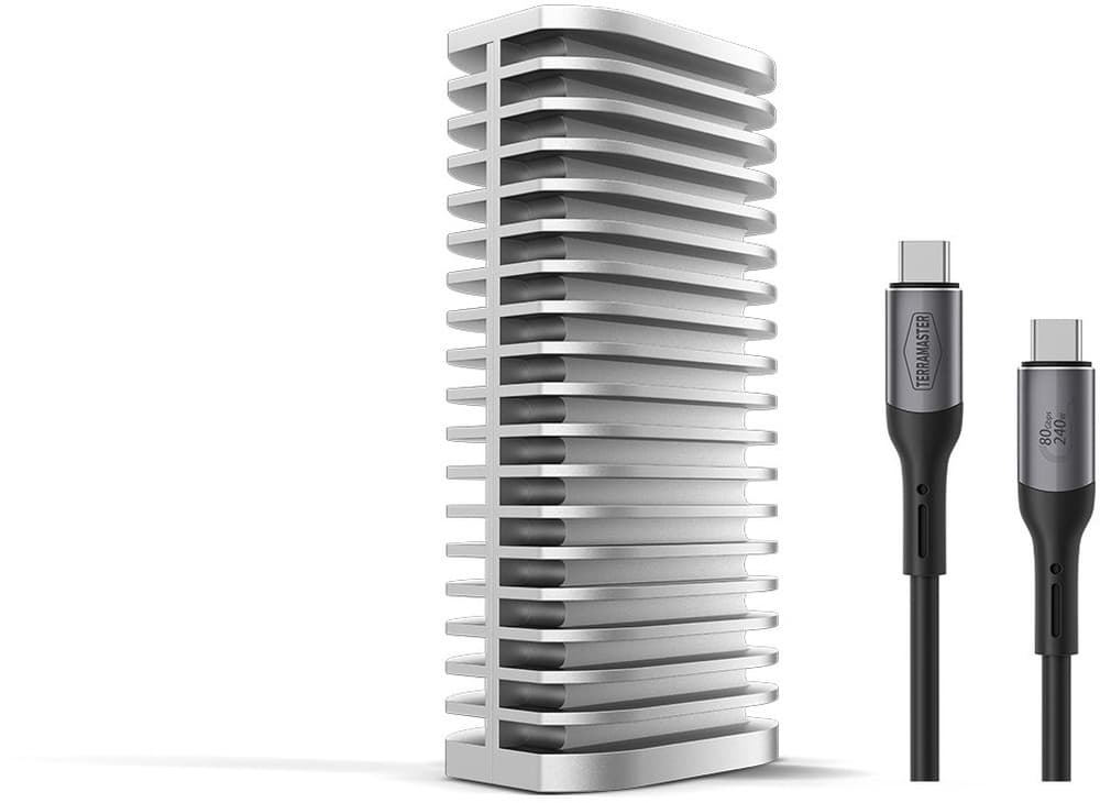 TerraMaster D1 SSD Pro Obudowa na dysk M.2 NVMe PCIe 4.0 USB-C 80Gbps Aluminium