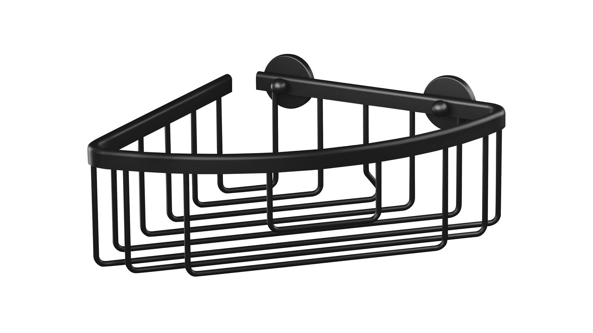 TESA ALUXX BLACK Koszyk prysznicowy aluminiowy do zawieszenia na ścianę
