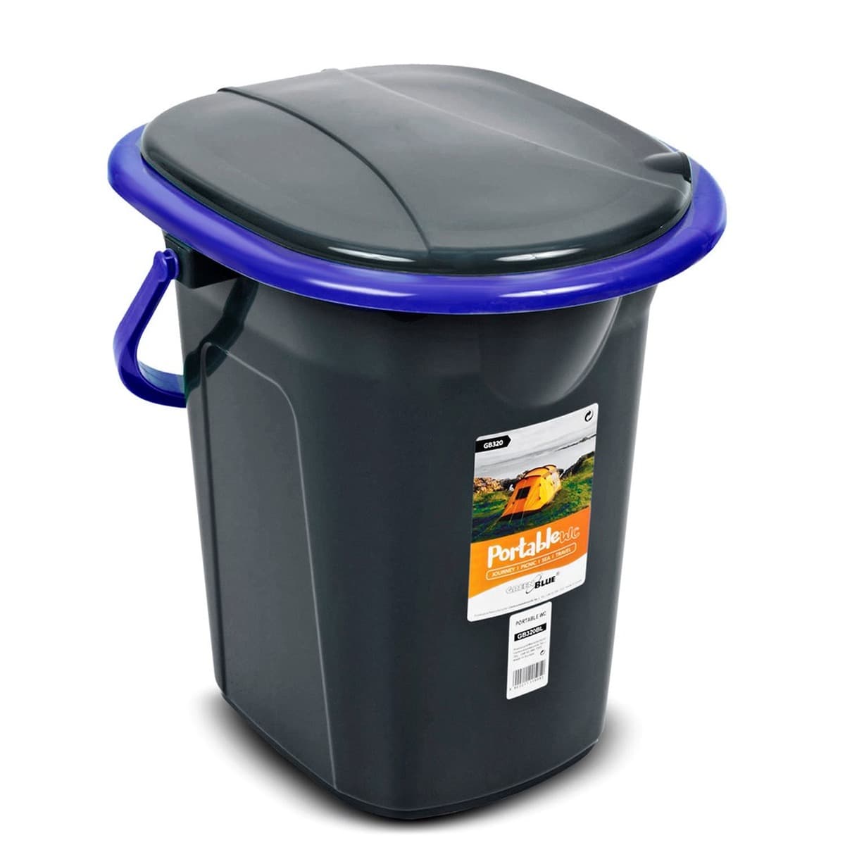 Toaleta turystyczna GREENBLUE GB320BB, czarno-granatowa