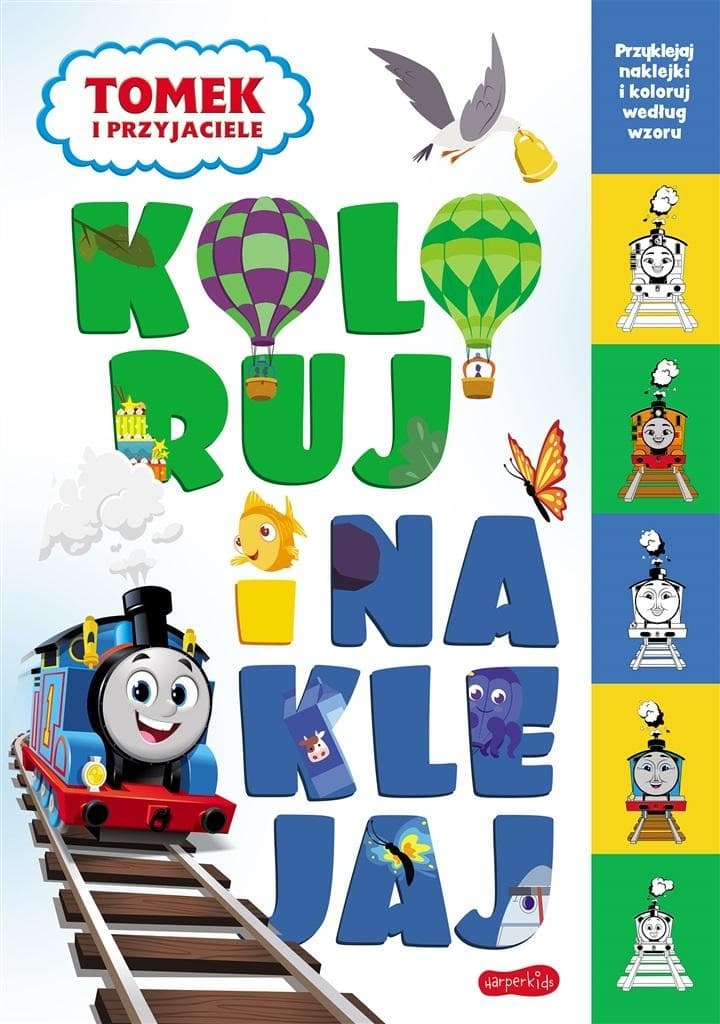 Tomek i przyjaciele Kolorowanka z naklejkami dla dzieci