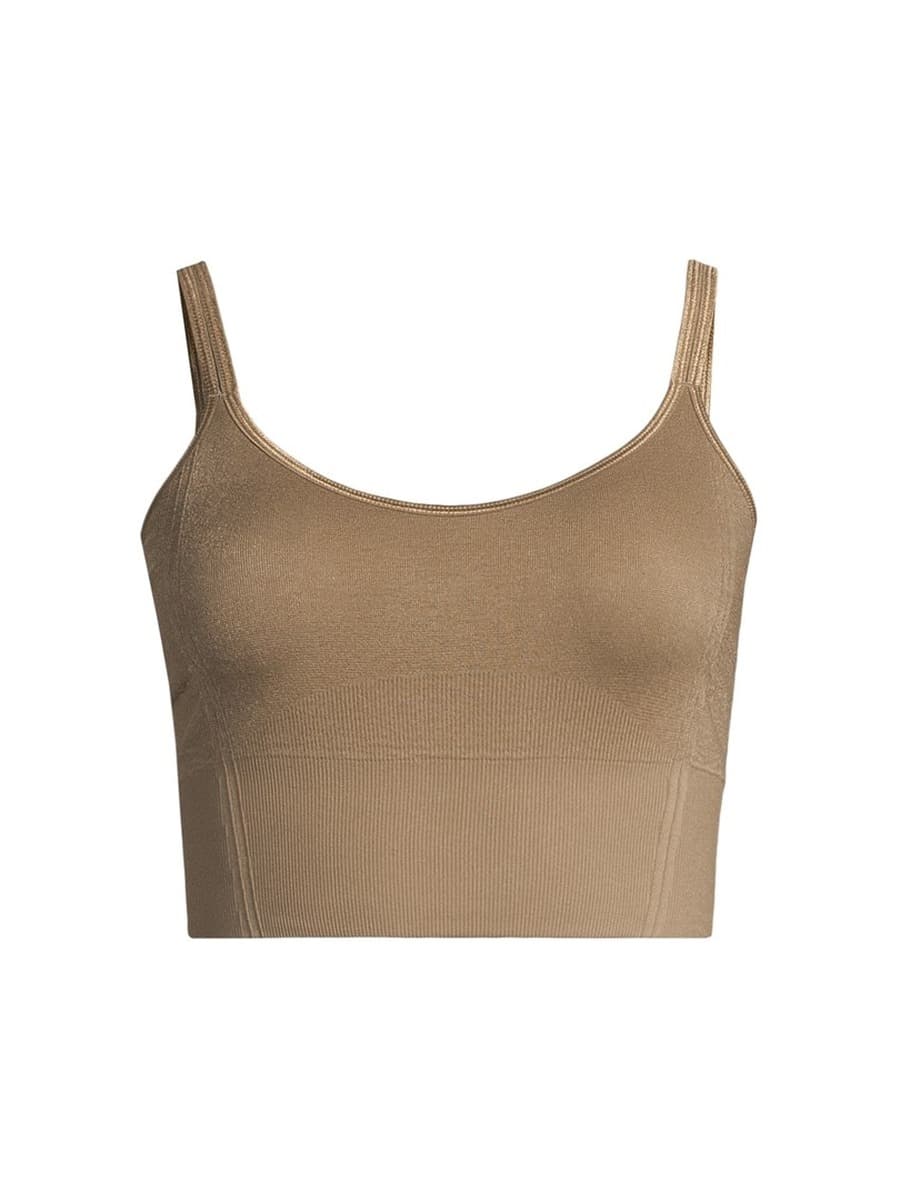 Top damski Casall Shiny Seamless Rib Zielony