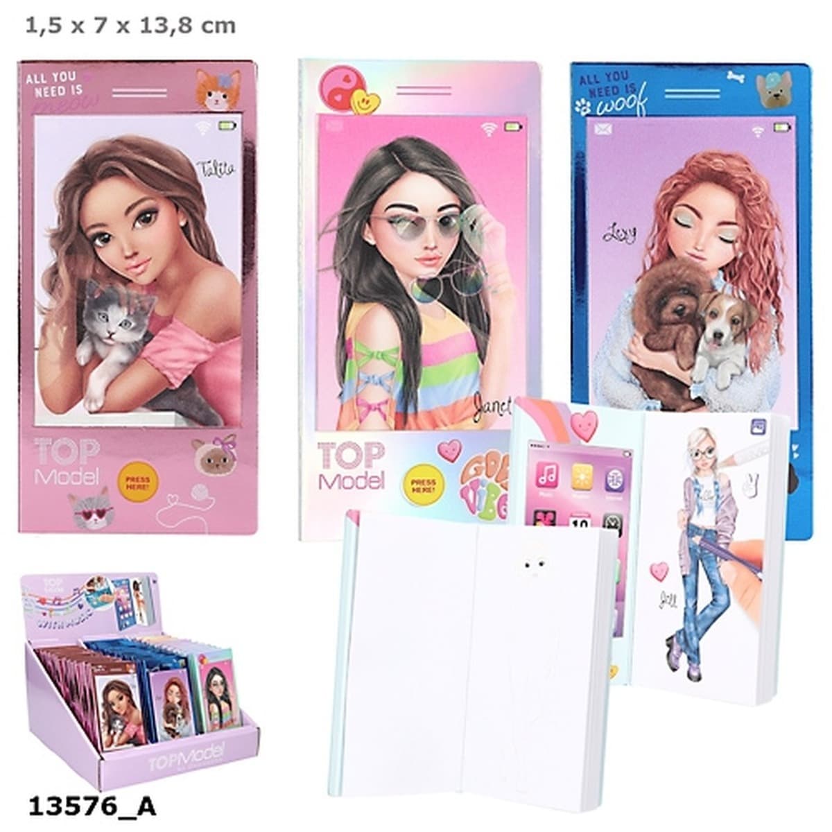 Top Model Kolorowanka Mini z Dźwiękiem Telefonu 1szt Mix