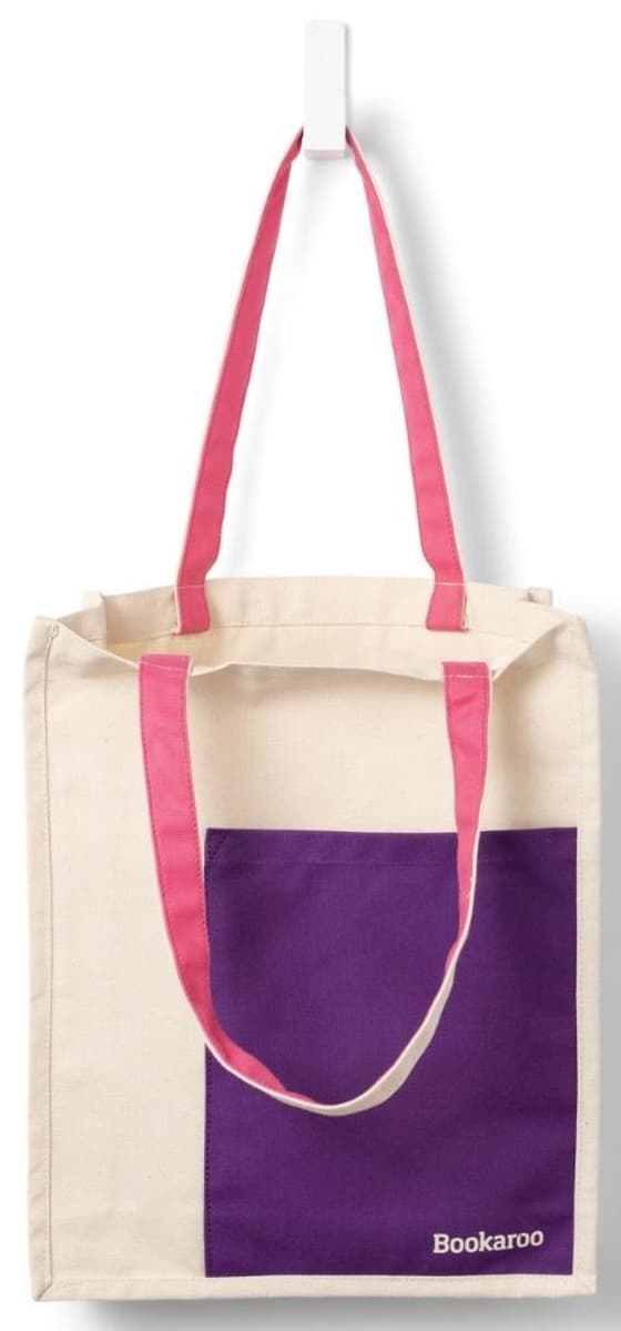 Torba bawełniana Bookaroo Purple&Pink na zakupy