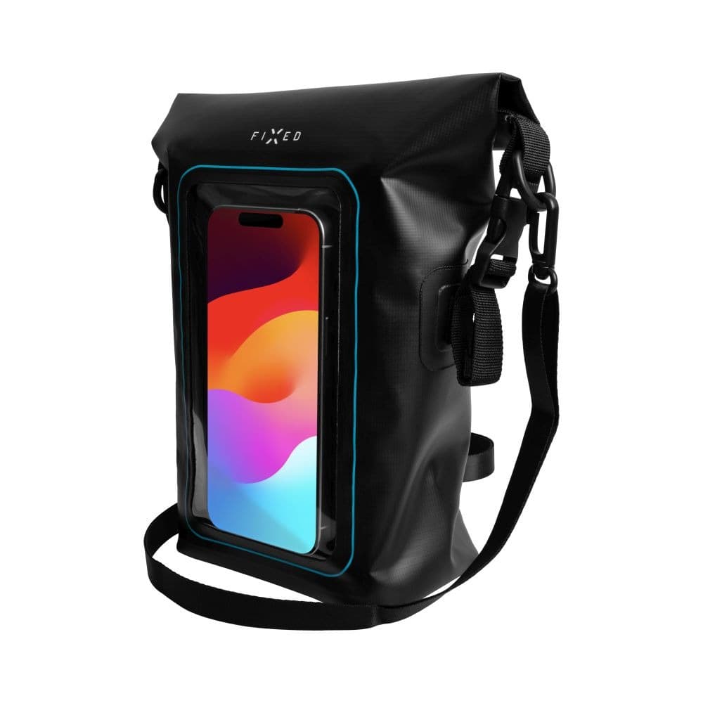 Torba na łódź FIXED Float Bag z kieszenią na telefon komórkowy 3L, czarna