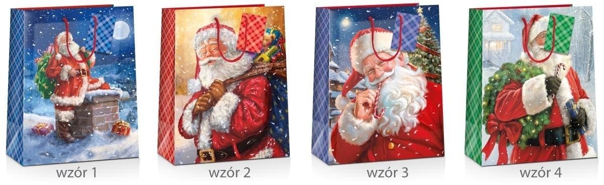 Torba prezentowa świąteczna różne wzory 26 x 12 x 32 cm