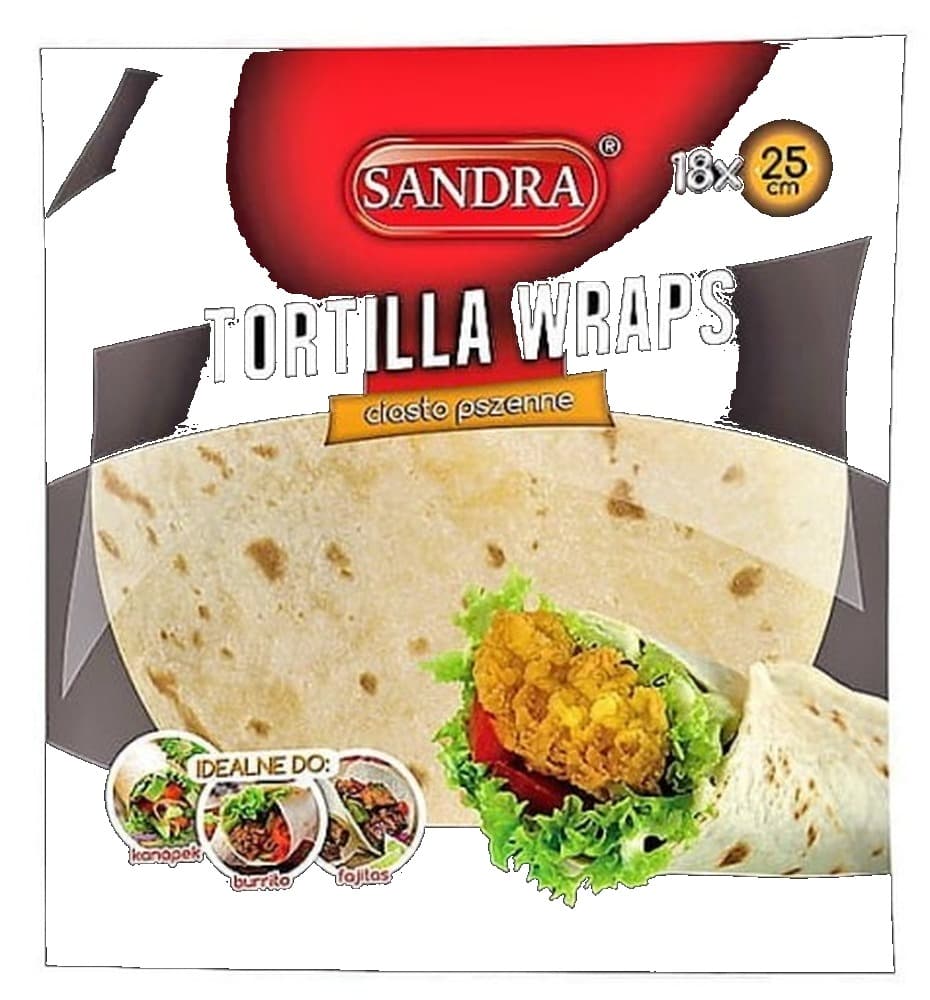 Tortilla pszenna SANDRA 1080g/18sztx25cm