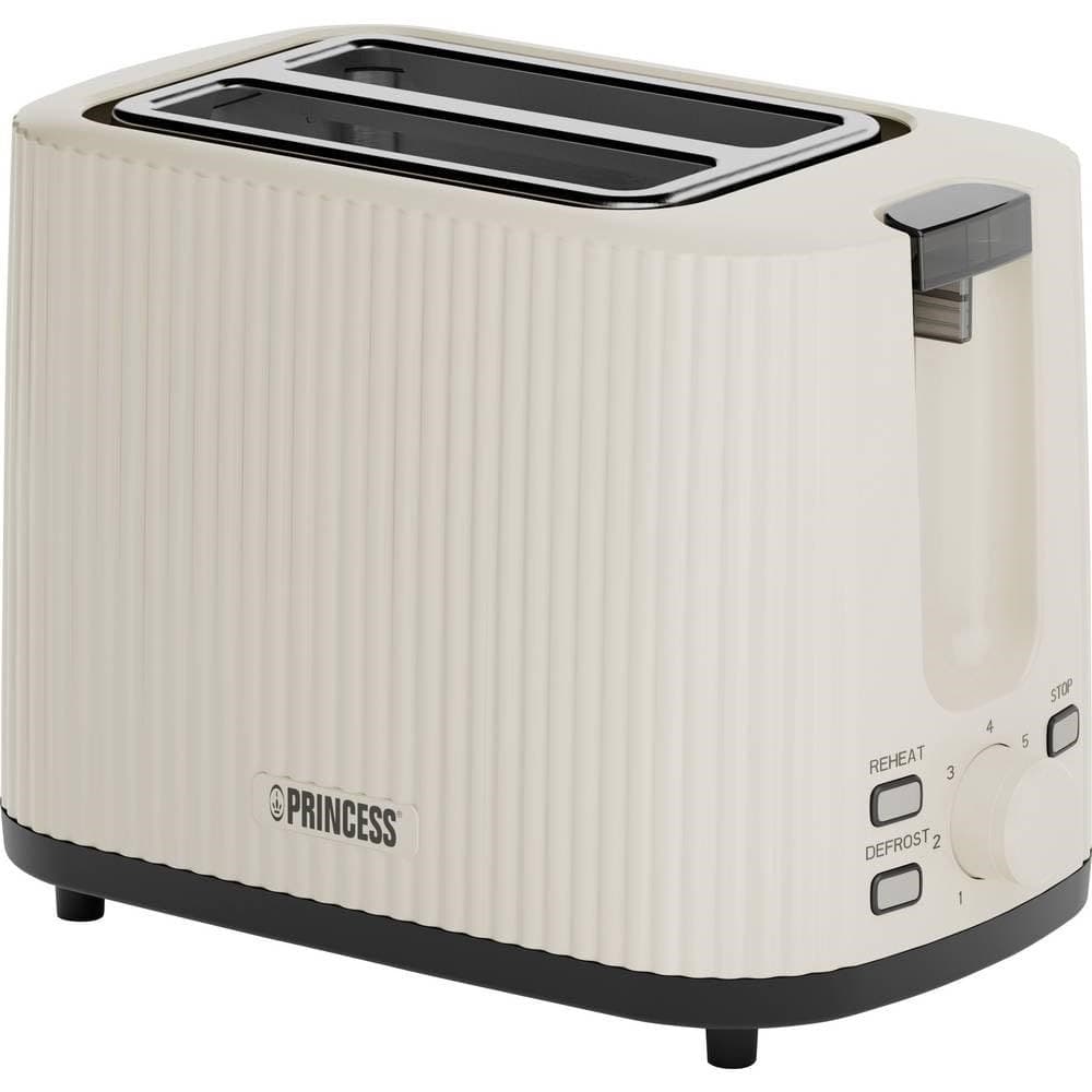 Toster Princess Wave 930 W 2 szczeliny beżowy plastik
