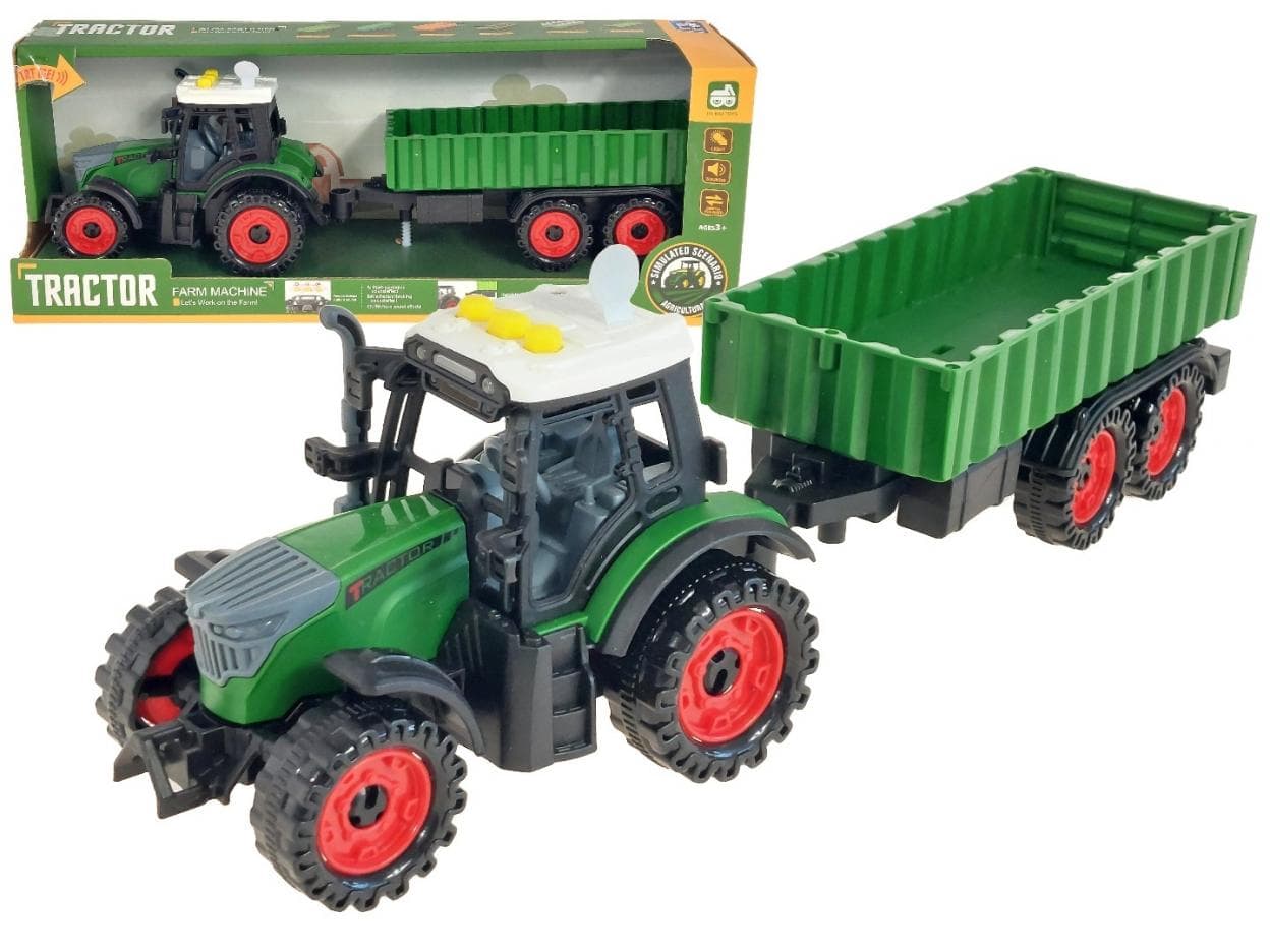 Traktor z przyczepą ADAR 35x9x8cm światło dźwięk