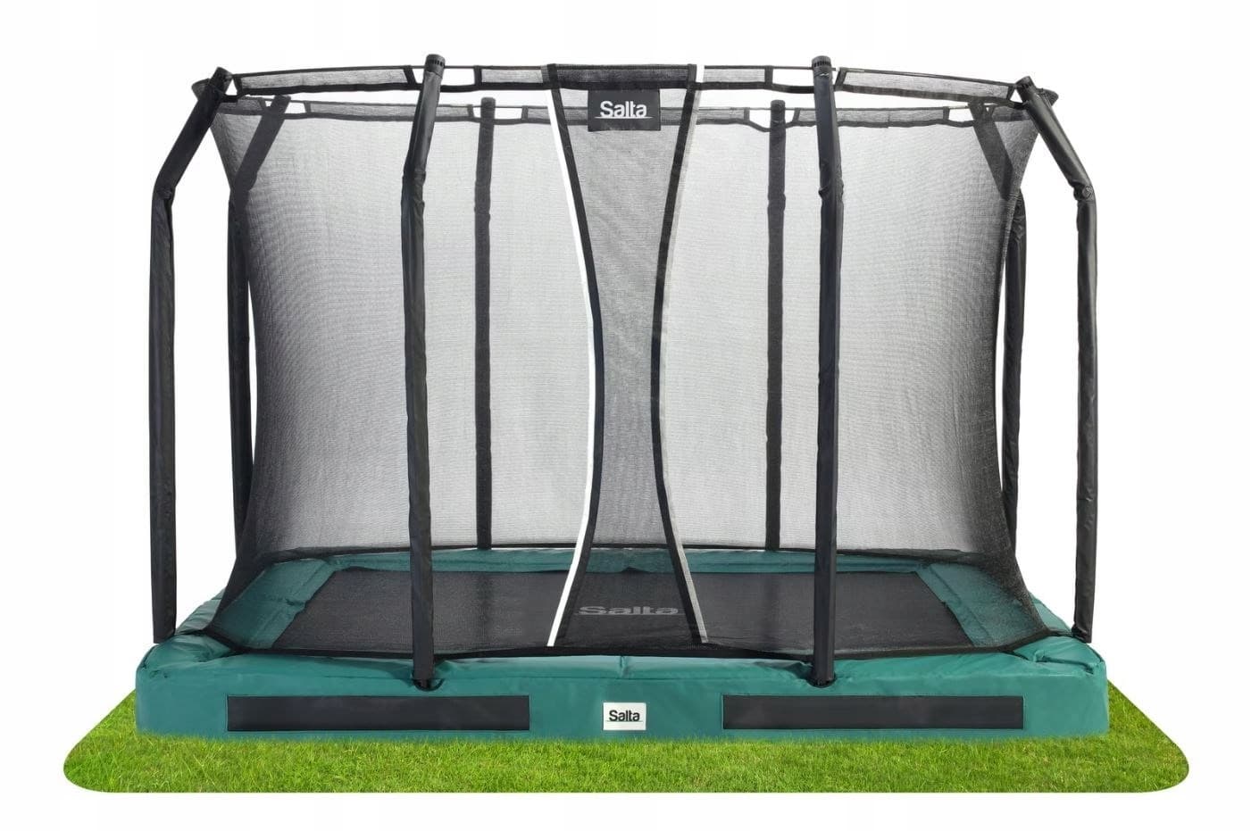 Trampolina Salta Premium Ground 214x305cm - czarna, prostokątna, do ogrodu