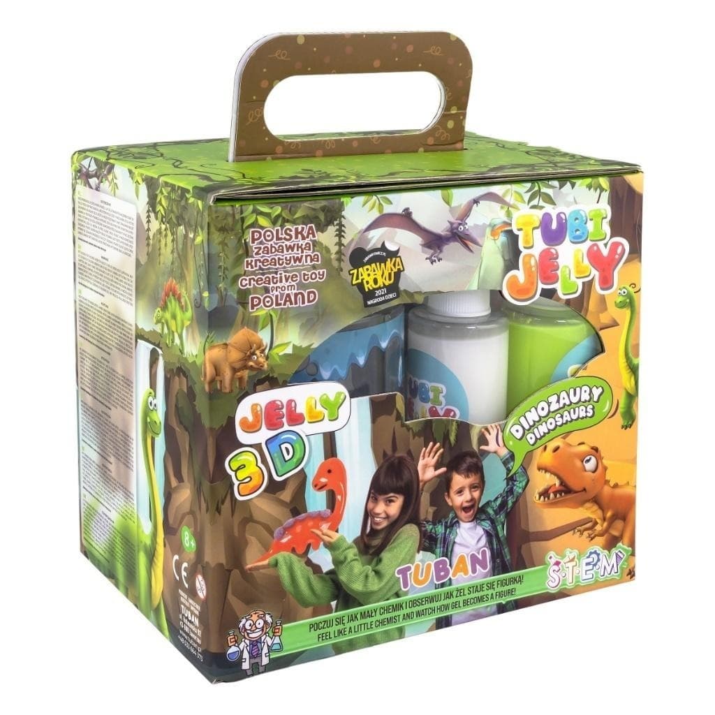 TUBAN Zestaw Tubi Jelly Dinozaury Żelowe Figurki 3D