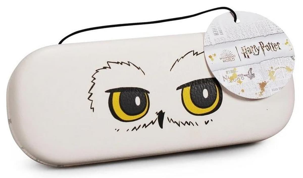 Twarde etui na okulary Harry Potter z motywem sowy Hedwigi