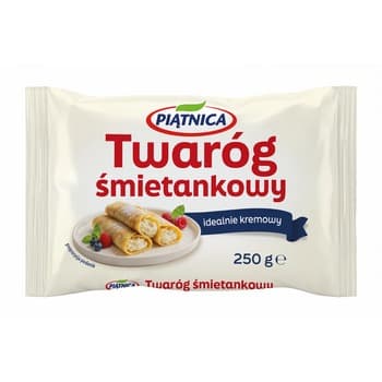 Twaróg śmietankowy półtłusty w kostce 250 g naturalny