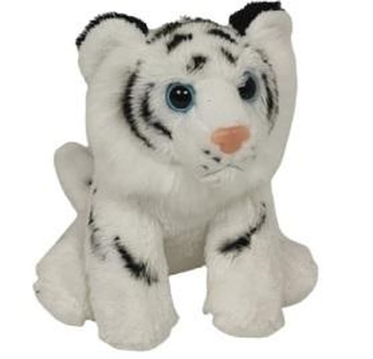 Tygrys Figurka Dekoracyjna Biały Siedzący 14 cm