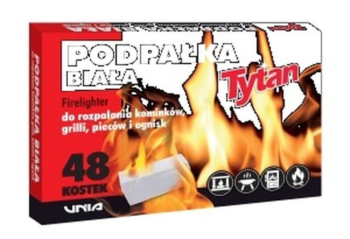 Tytan Podpałka do Grilla i Kominka Biała 48 sztuk