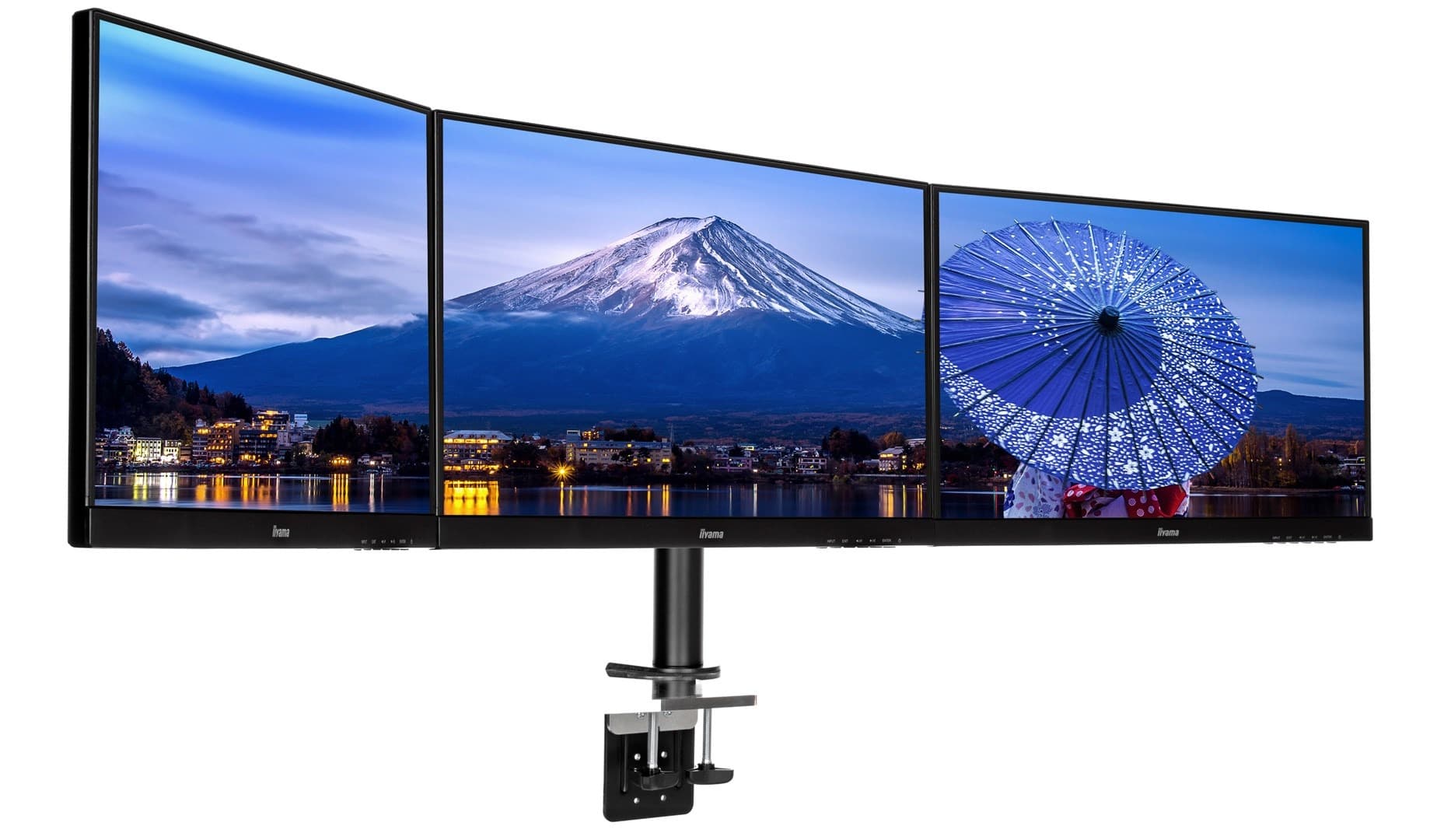 Uchwyt biurkowy do 3 monitorów IIYAMA DS1003C-B1 (10-27 cali)