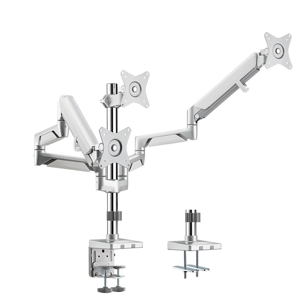 Uchwyt stołowy do 3 monitorów 17-32'' LogiLink BP0090, obciążenie do 21 kg, srebrny