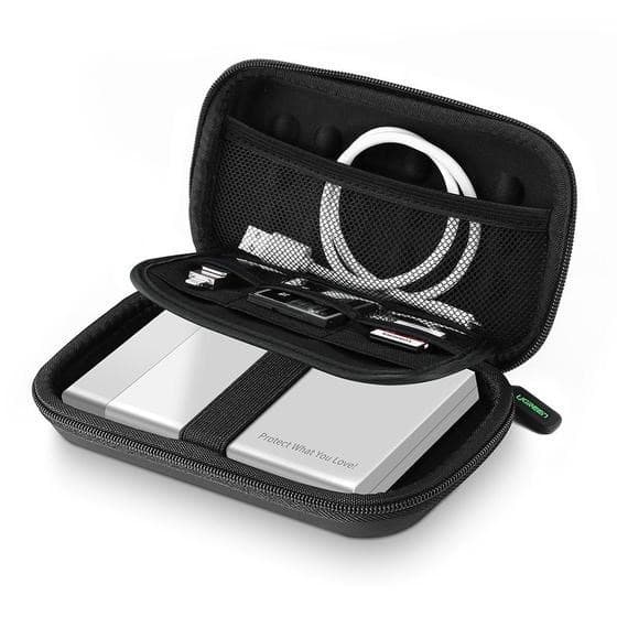 Ugreen Etui na dysk twardy HDD i akcesoria 16,5 x 9,5 x 4,5 cm czarne