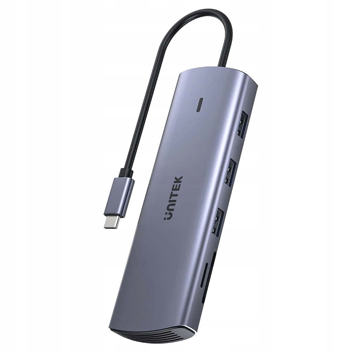 UNITEK HUB USB-C 9w1 HDMI VGA SD RJ45 3x USB-A PD 100W