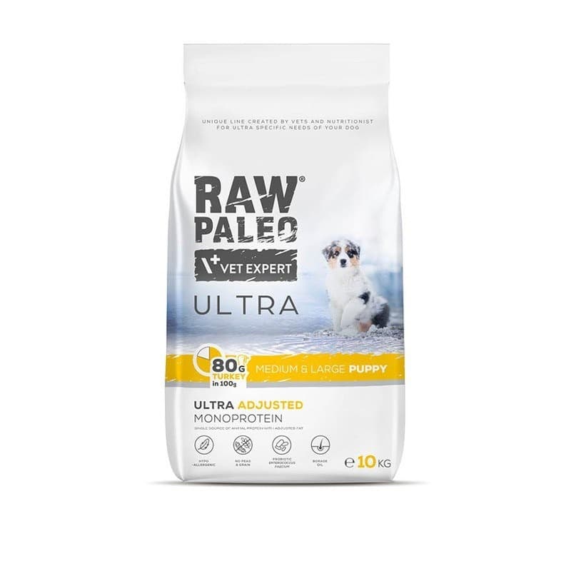 VetExpert Raw Paleo Ultra Indyk Karma dla Szczeniąt Ras Średnich i Dużych 10kg