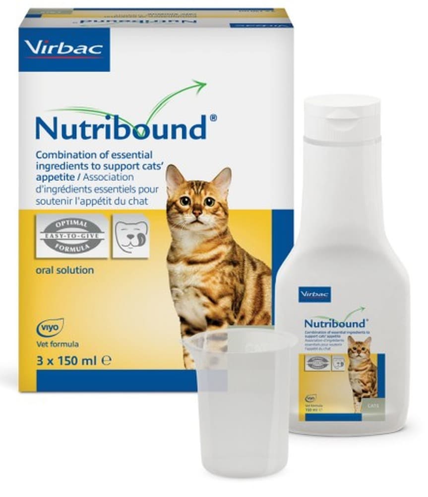 VIRBAC Nutribound dla Kotów - Smaczny Roztwór Doustny 3x150ml