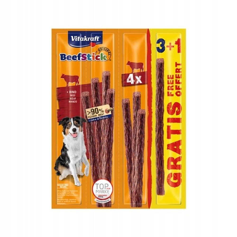 VITAKRAFT Beef Stick wołowina - przysmak dla psa - 4 x 12 g