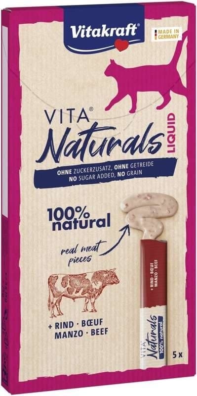 Vitakraft Vita Naturals Płynna wołowina karma dla kota 5x15 g