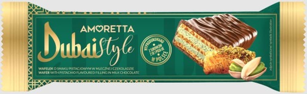 Wafel dubai pistacja mleczny 40g Mieszko