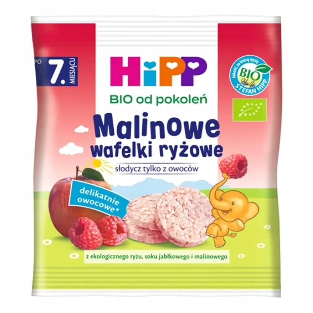 HiPP Malinowe wafelki ryżowe BIO, 30g