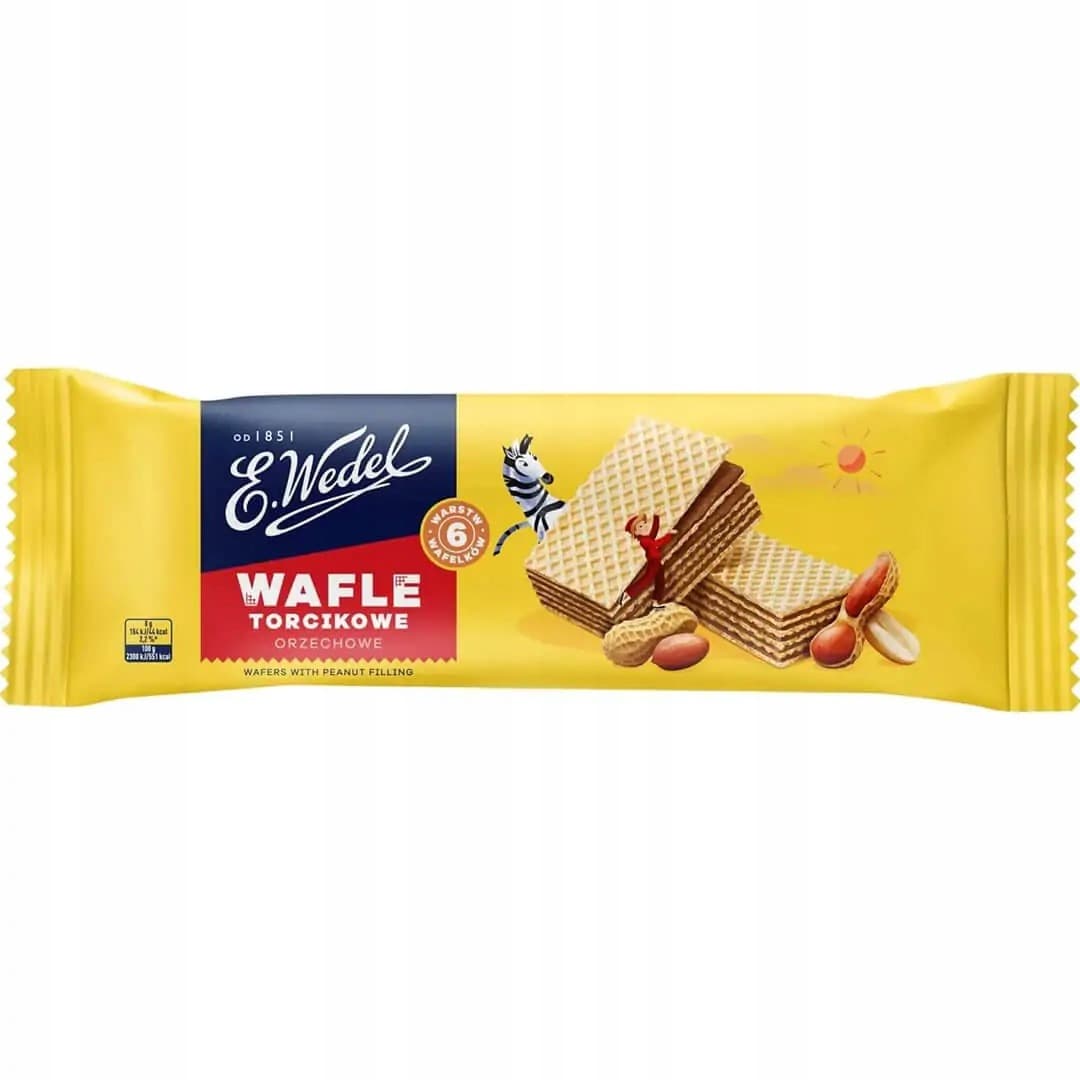Wedel Wafle Torcikowe Smak Orzechowy 160 g