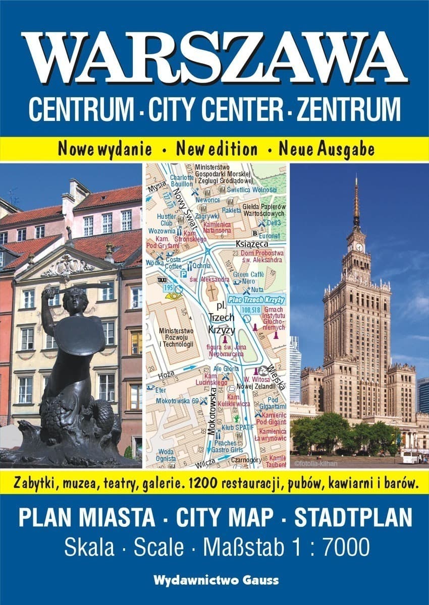 Warszawa Centrum. Plan Miasta 1:7000, Wydanie 2023