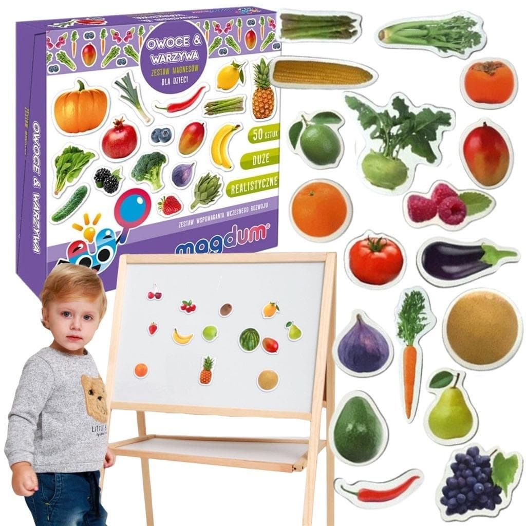 Magnesy edukacyjne Owoce i Warzywa dla dzieci