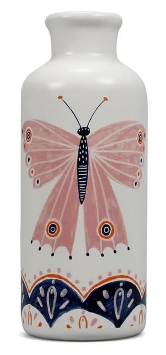 Wazon ceramiczny Bonbi Forest z motywem motyla