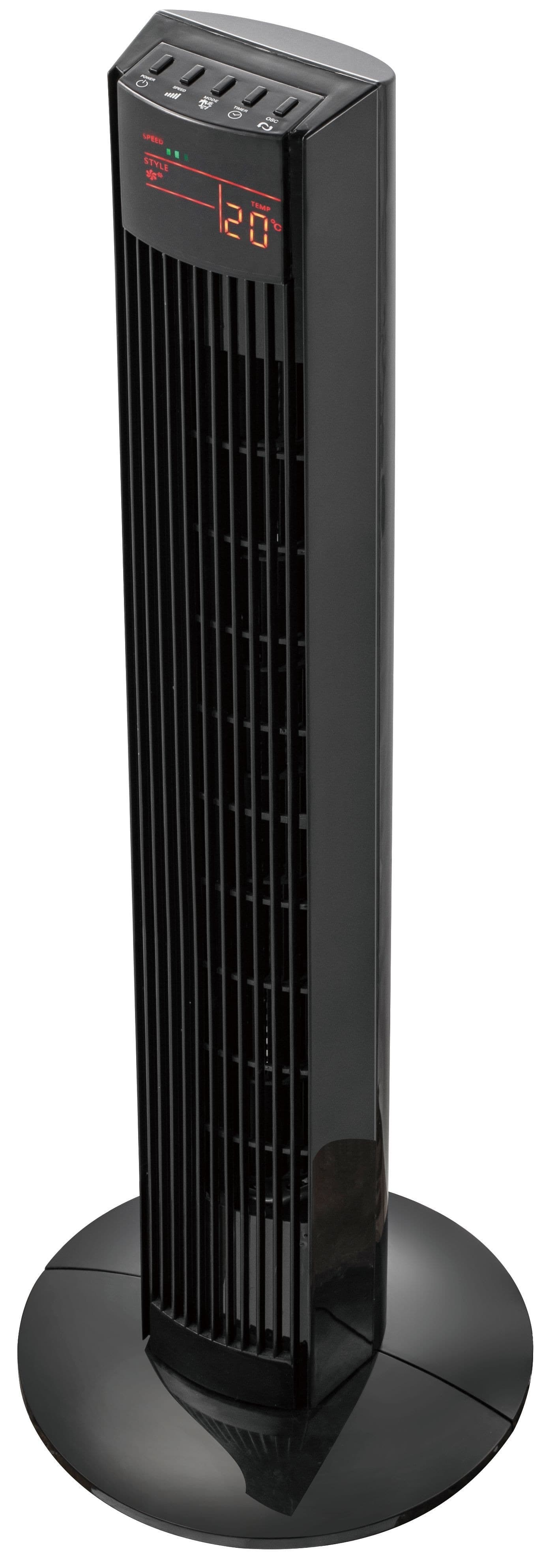 Wentylator kolumnowy podłogowy 91 cm z pilotem i wyświetlaczem LED