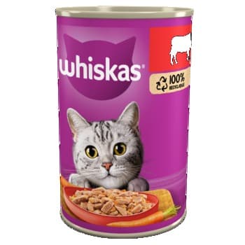 Whiskas Adult z wołowiną - mokra karma dla kota w sosie - 400 g