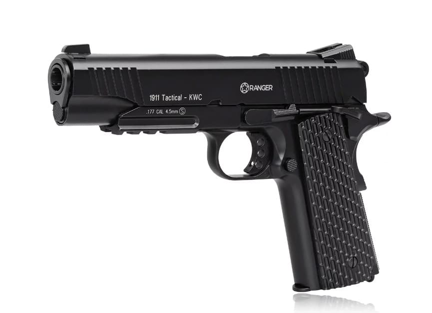 Wiatrówka pistolet RANGER 1911 Tactical KWC kal. 4,5 mm BBs BLOW BACK 17 strz. FULL METAL CO2