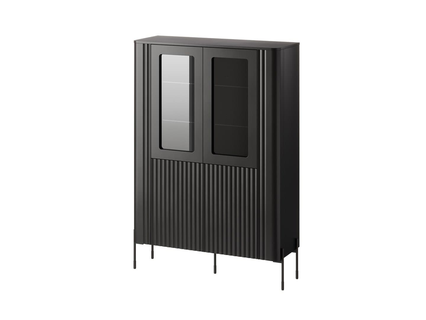 Witryna VERA metalowa czarny mat 110x40x160 cm