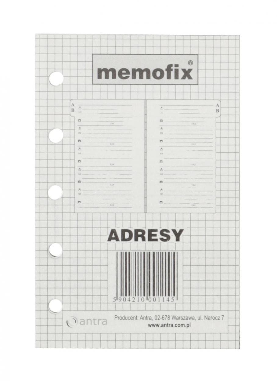 Wkład do Organizera A7 2026 MEM/M/adresy