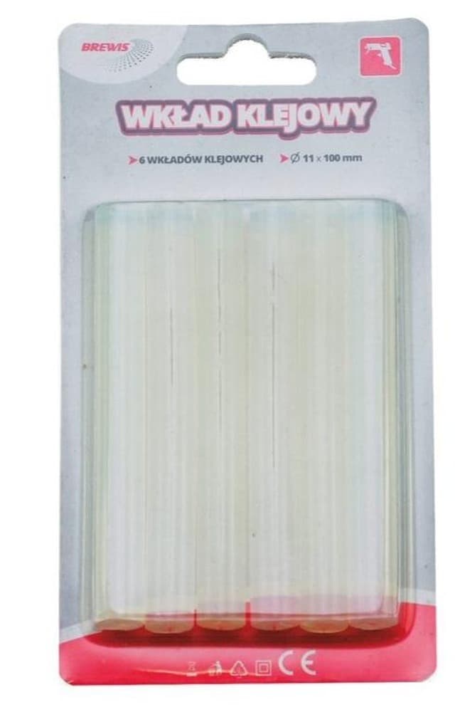 Wkład klejowy transparentny 7 mm 6 sztuk
