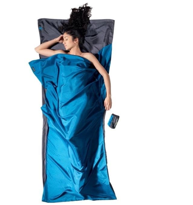 Wkładka do śpiwora Cocoon TravelSheet Silk, rhino/cornflower
