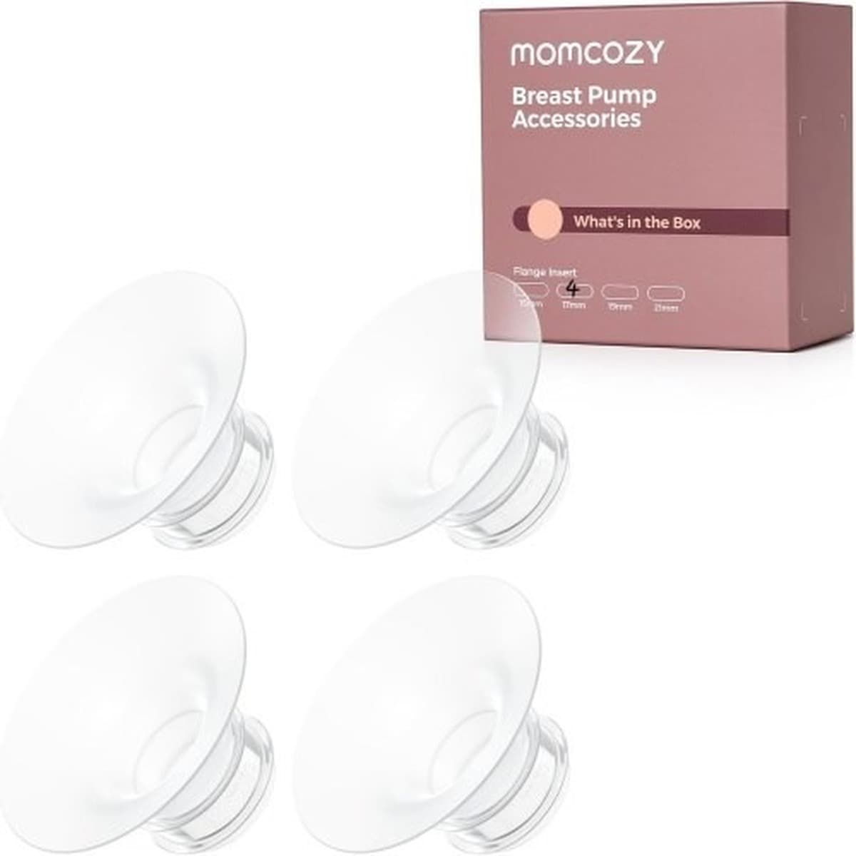 Wkładka silikonowa do lejka MOMCOZY 17 mm do pompy M5/M6/M9, 4 sztuki/opakowanie