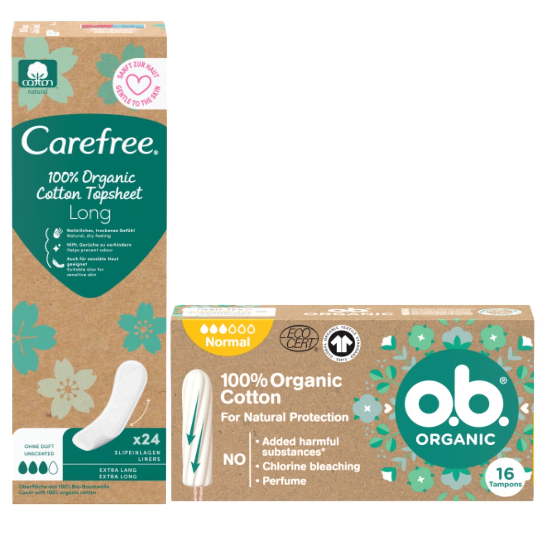 Carefree® Plus Long Organic 24 szt.