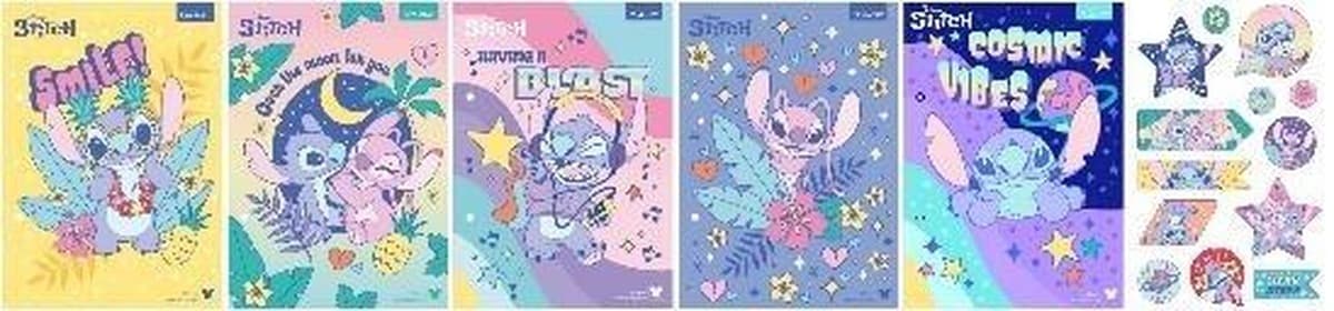 Wkłady do segregatora A5 Stitch Beniamin 13 kartek mix wzorów