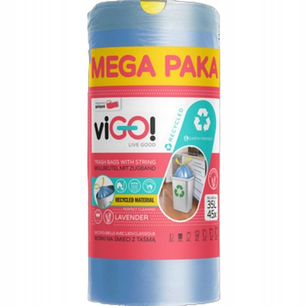 viGO! Eko Worki LD z taśmą 4 SEASONS ORIGINAL truskawka 35 l 15szt
