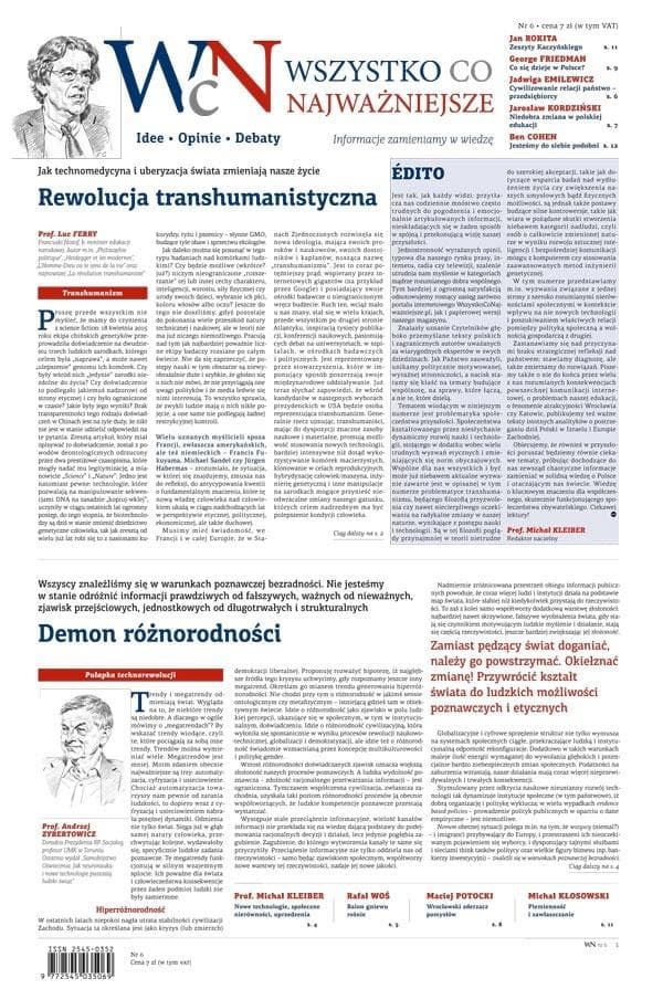 Wszystko, co Najważniejsze nr 6 - pismo idei i opinii