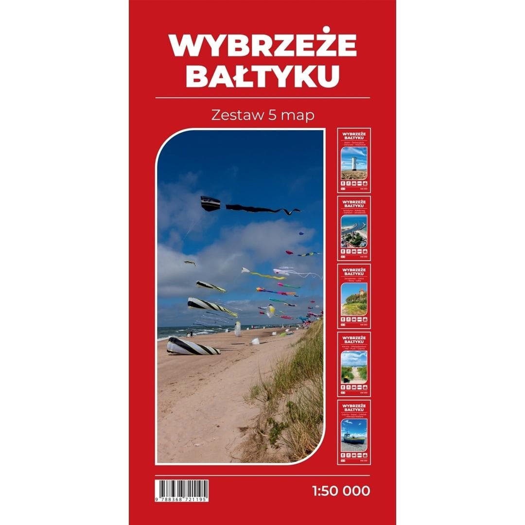 Wybrzeże Bałtyku 1:50 000 zestaw 5 map turystycznych Artglob
