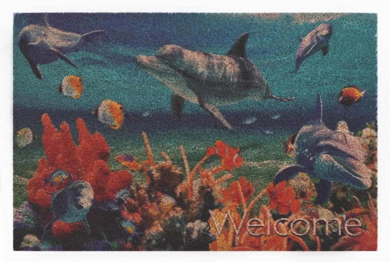 Wycieraczka kokosowa z nadrukiem Ocean 40x60 cm
