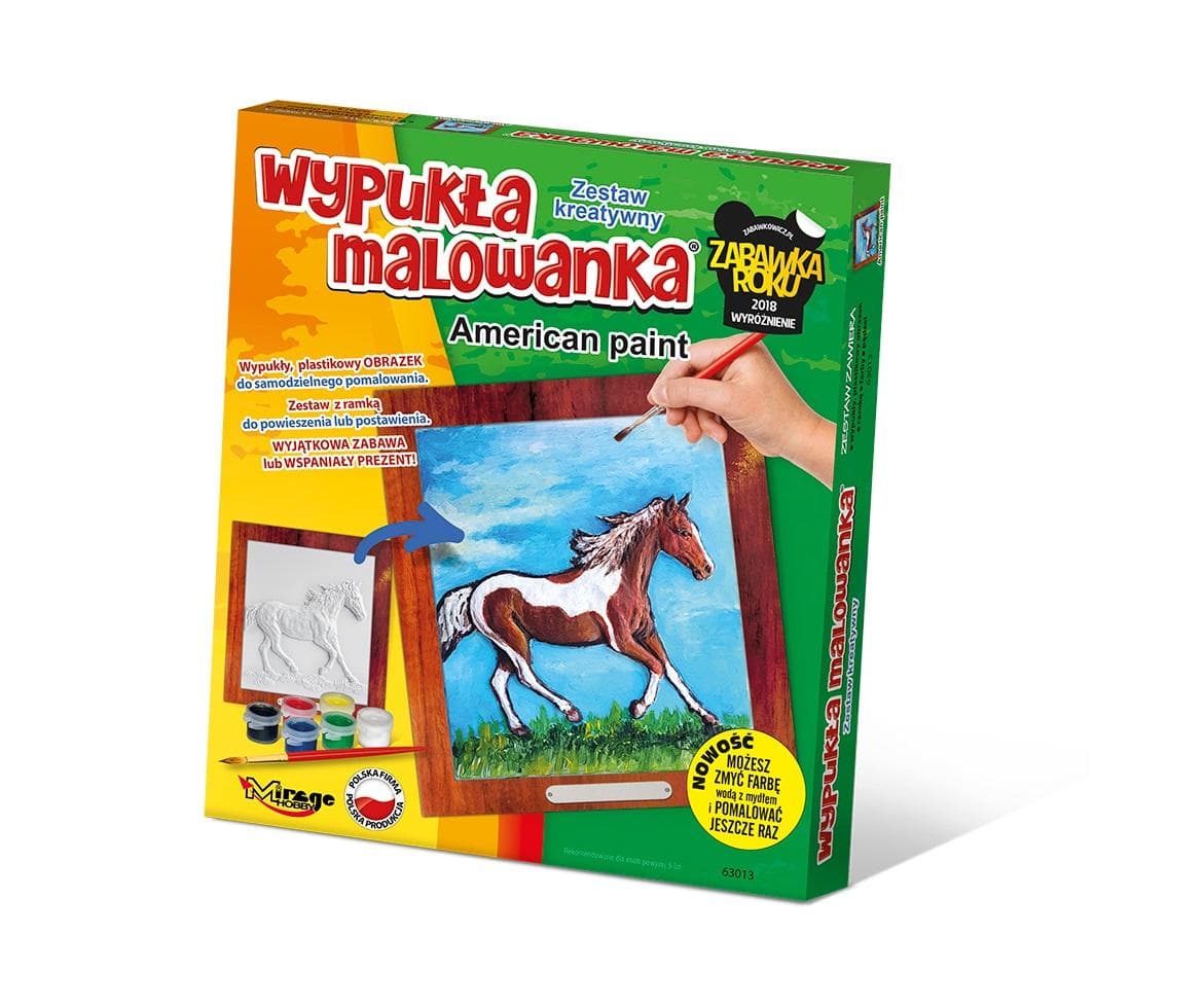 Wypukła Malowanka Konie Rasy American Paint - Zestaw Kreatywny 3D