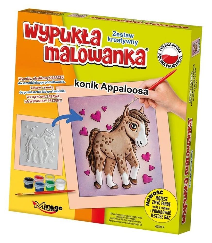Wypukła Malowanka Konie Rasy American Paint - Zestaw Kreatywny 3D