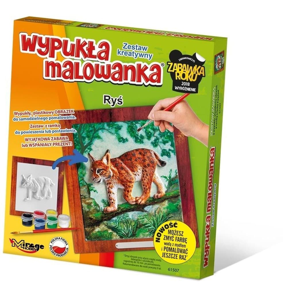 Wypukła Malowanka Ryś - Zestaw Kreatywny 3D